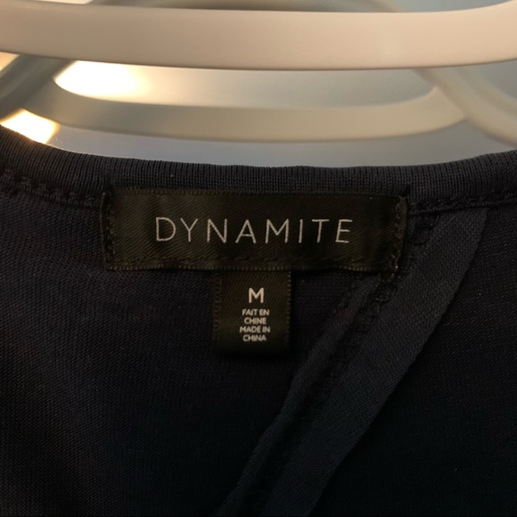 EUC Blue Open Twist Back Medium Dynamite Top - Picture 4 of 5